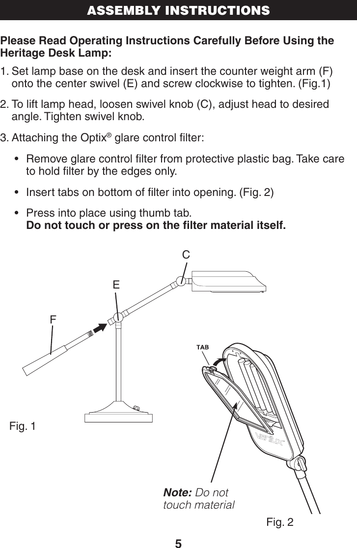 Page 5 of 12 - Verilux Verilux-Vd03-Users-Manual- VD03_Man_Rev3  Verilux-vd03-users-manual