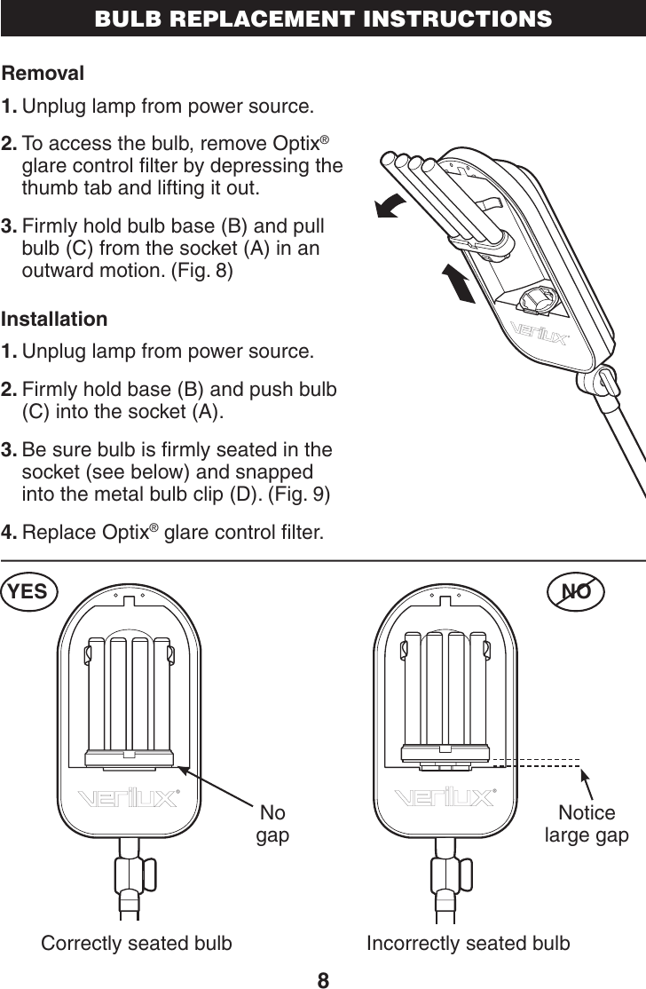 Page 8 of 12 - Verilux Verilux-Vd03-Users-Manual- VD03_Man_Rev3  Verilux-vd03-users-manual