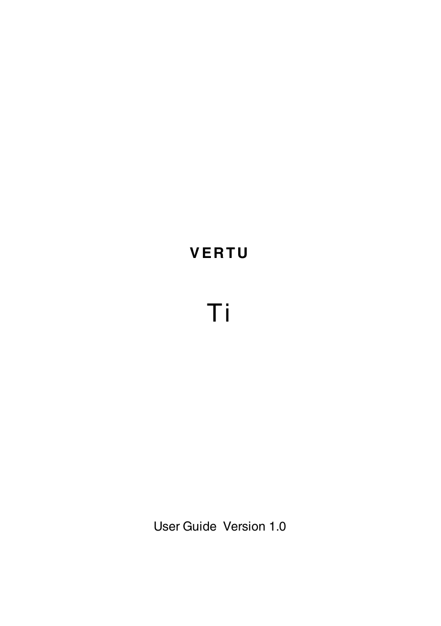 V E R T UTiUser Guide  Version 1.0
