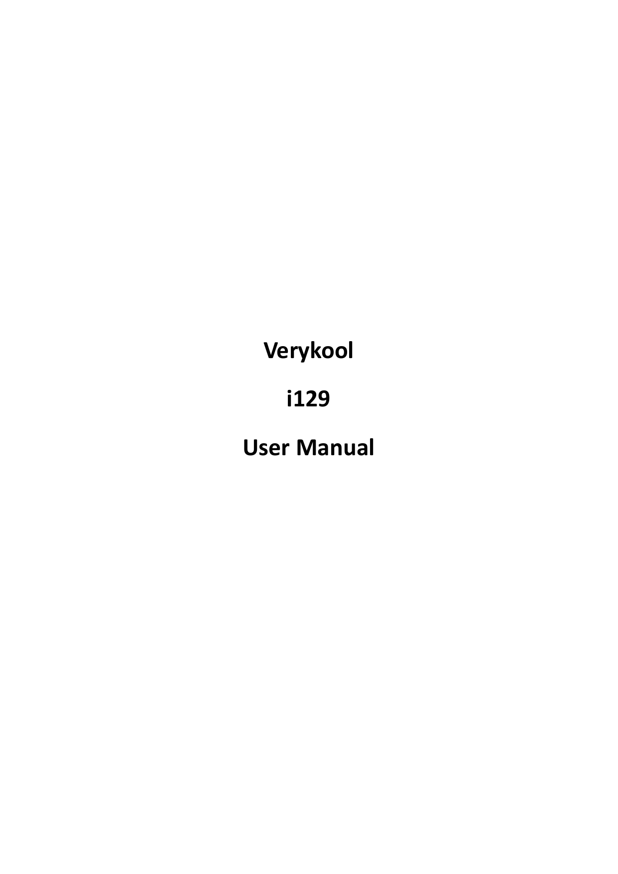 Verykooli129User Manual