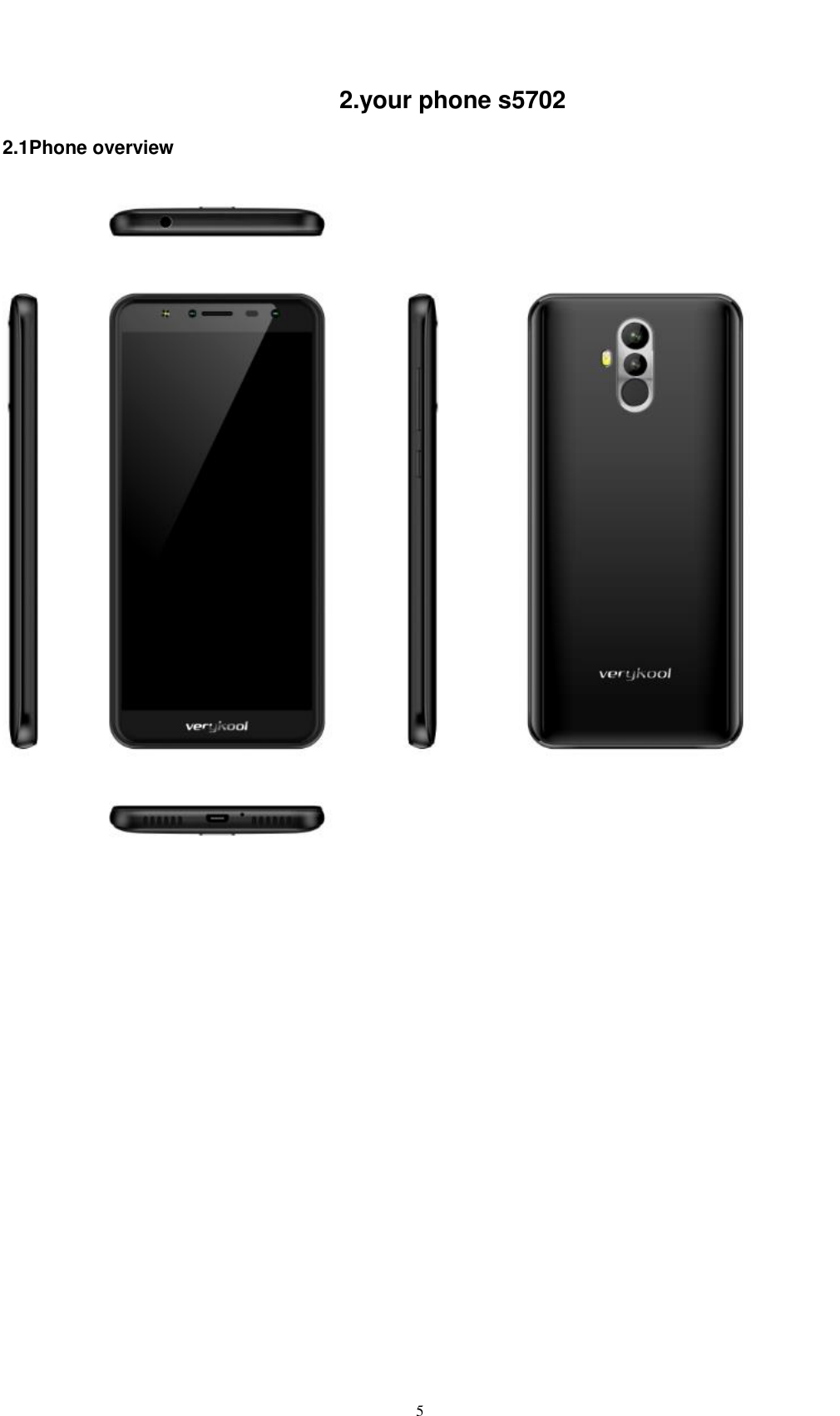    5 2.your phone s5702 2.1Phone overview                  