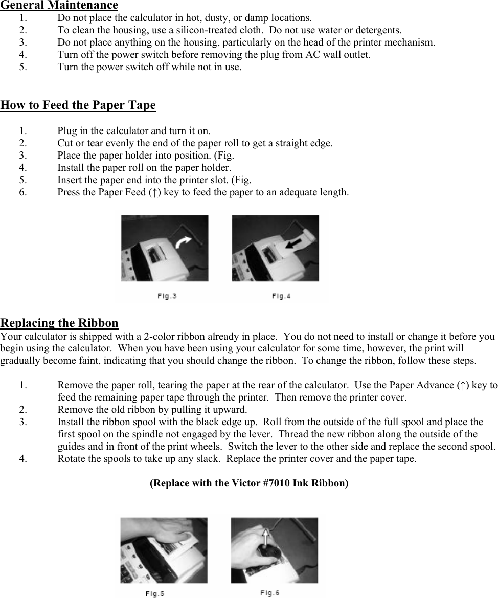 Page 2 of 7 - Victor Victor-Calculator-Users-Manual 1460-4