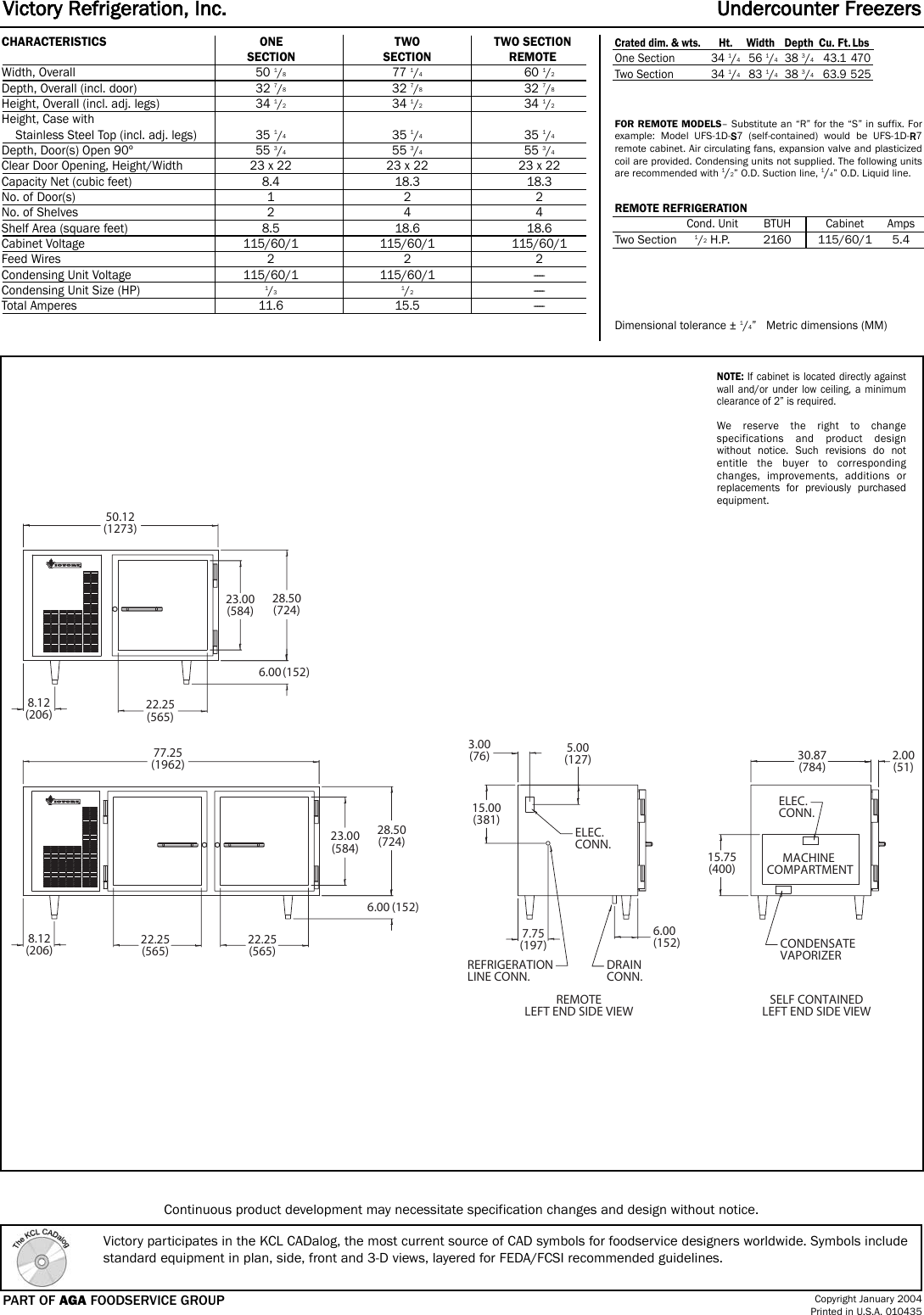 Page 2 of 2 - Victory-Refrigeration Victory-Refrigeration-Ufs-1-S7-Users-Manual- UFS-1-2-S7  Victory-refrigeration-ufs-1-s7-users-manual