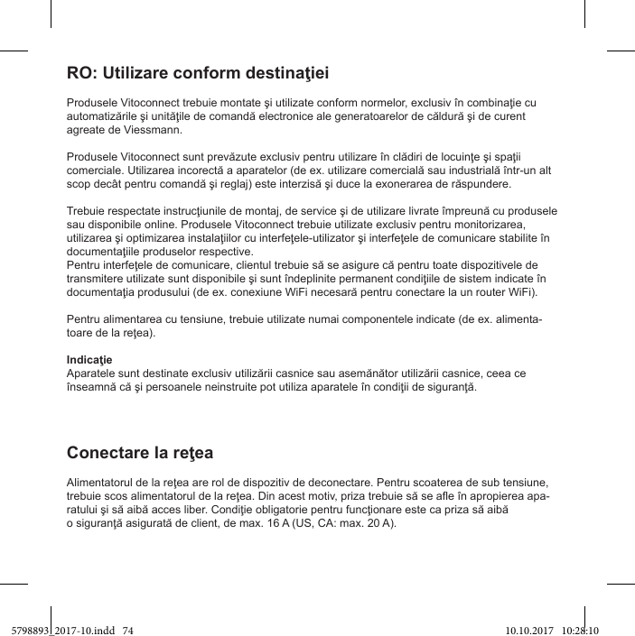 Viessmann Elektronik Vc0218 Vitoconnect User Manual Safety