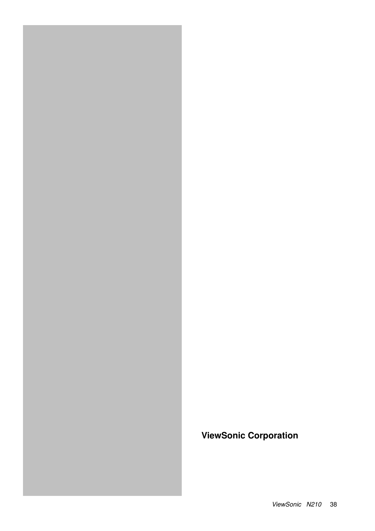 ViewSonic   N210     38                         ViewSonic Corporation 