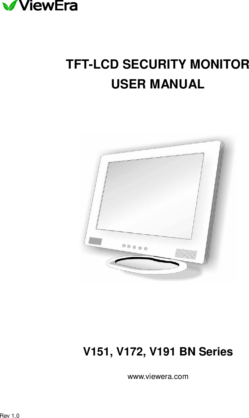 Viewera V191 Bn Series Users Manual V151 172 191 Security Monitor R01