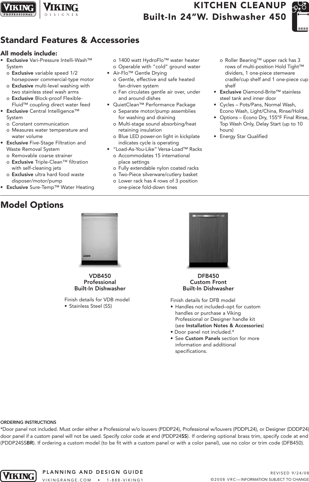 Viking Dfb450 Users Manual Design Considerations