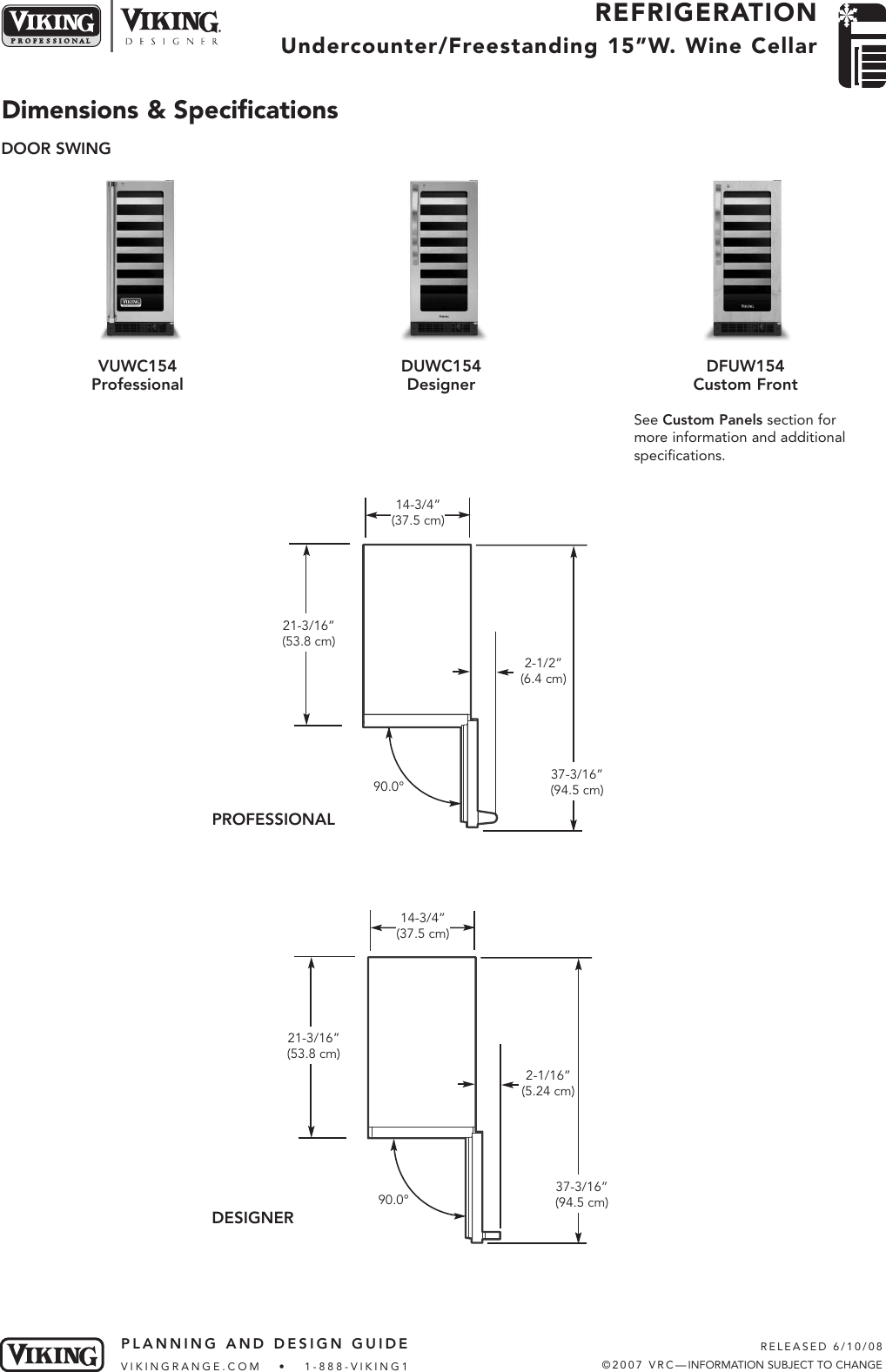 Page 3 of 5 - Viking Viking-Dfuw154-Users-Manual- Design Considerations  Viking-dfuw154-users-manual