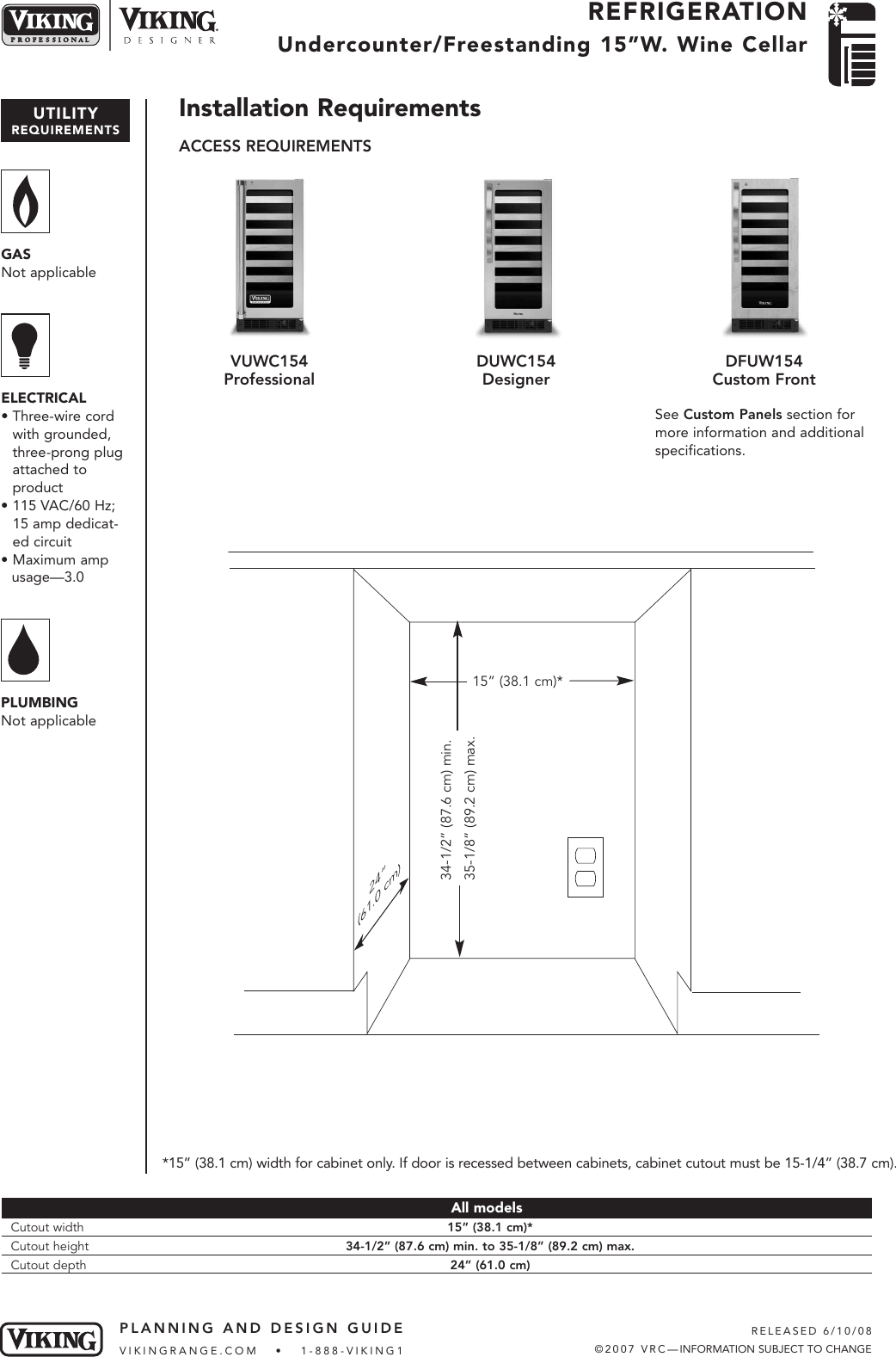 Page 4 of 5 - Viking Viking-Dfuw154-Users-Manual- Design Considerations  Viking-dfuw154-users-manual