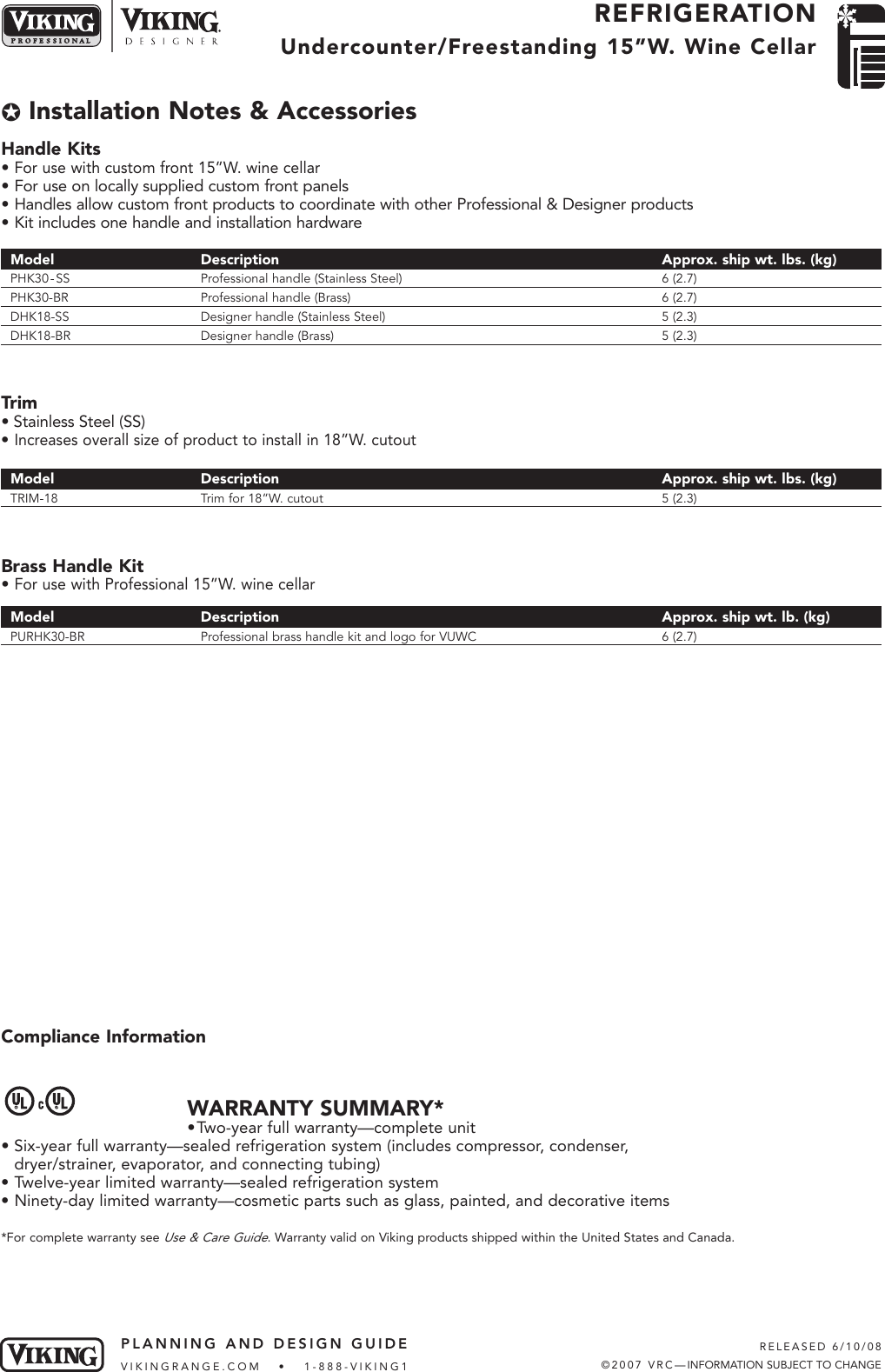 Page 5 of 5 - Viking Viking-Dfuw154-Users-Manual- Design Considerations  Viking-dfuw154-users-manual