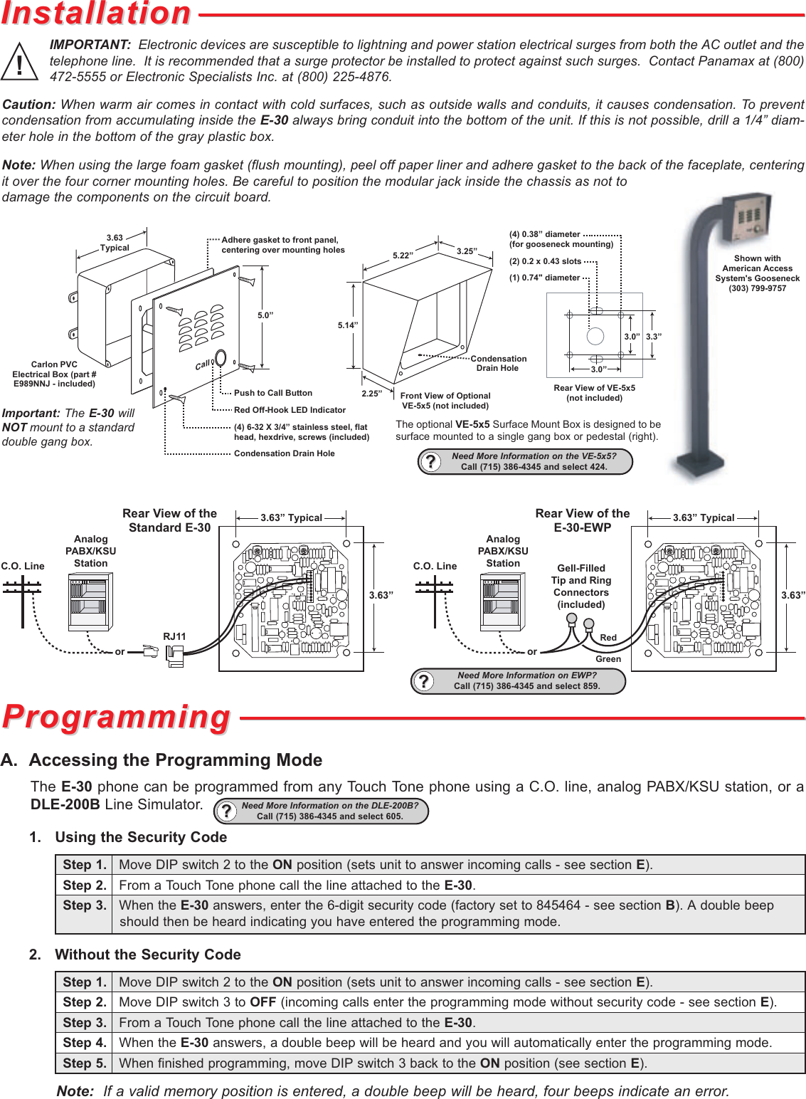 Page 2 of 4 - Viking Viking-E-30-Installation-Manual- E-30 And E-30-EWP Technical Practice Viking-e-30-installation-manual