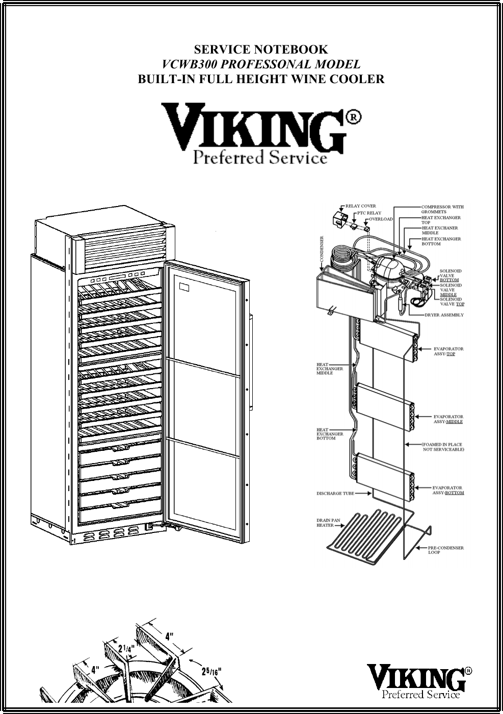 Viking Vcwb300 Users Manual SERVICE NOTEBOOK