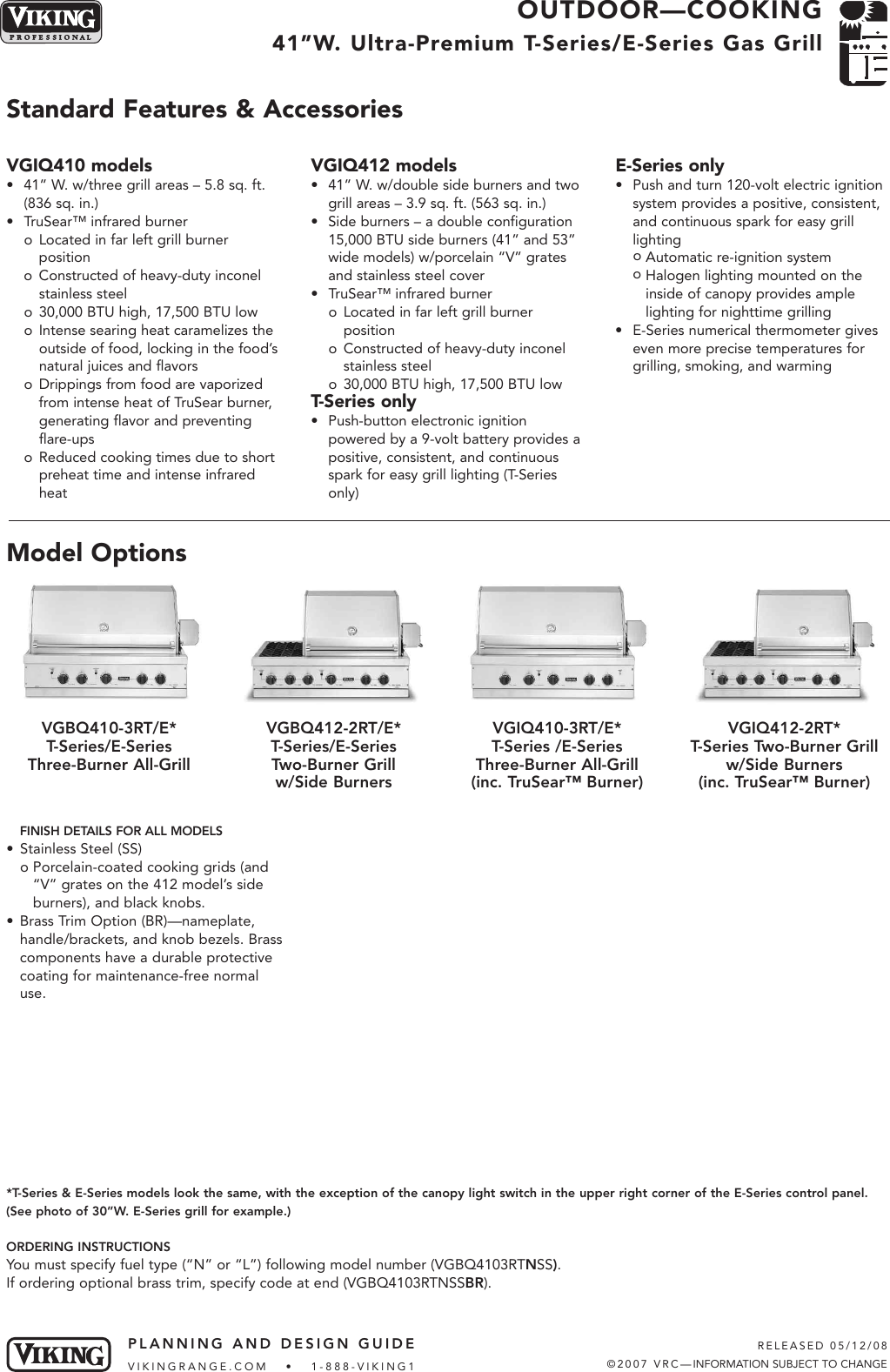 Page 2 of 8 - Viking Viking-Vgbq410-3Rt-E-Users-Manual- Design Considerations  Viking-vgbq410-3rt-e-users-manual