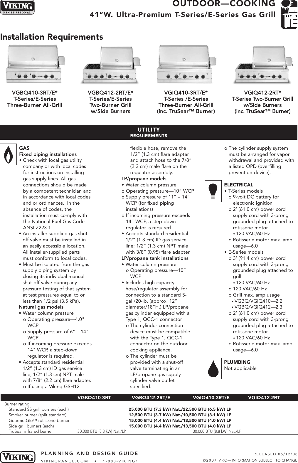 Page 6 of 8 - Viking Viking-Vgbq410-3Rt-E-Users-Manual- Design Considerations  Viking-vgbq410-3rt-e-users-manual