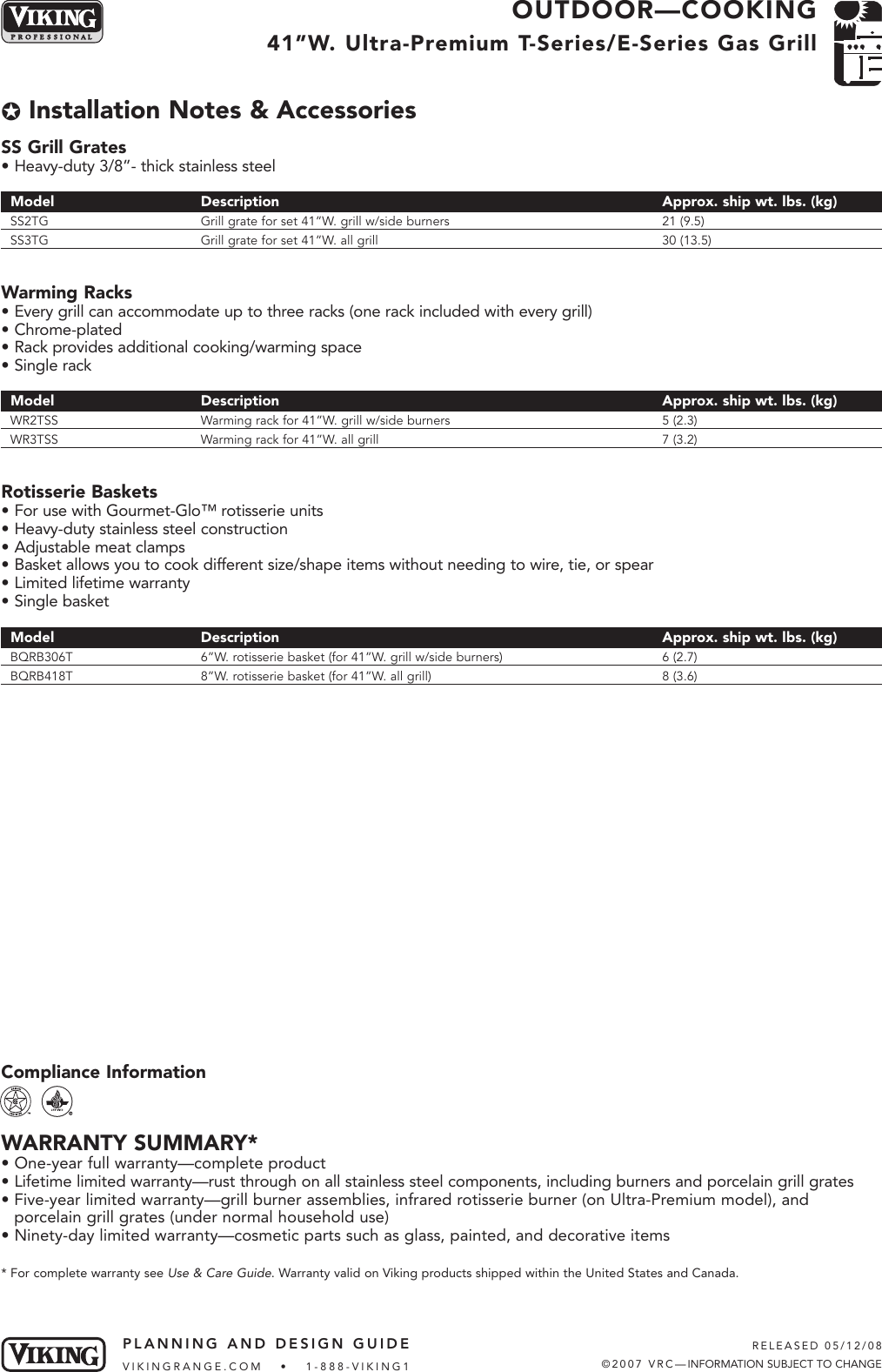 Page 8 of 8 - Viking Viking-Vgbq410-3Rt-E-Users-Manual- Design Considerations  Viking-vgbq410-3rt-e-users-manual