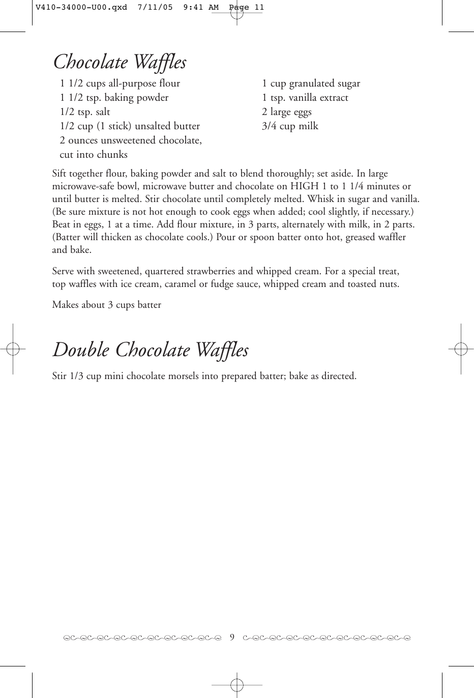 Page 10 of 11 - Villaware Villaware-Belgian-Waffler-Users-Manual- V410-34000-U00  Villaware-belgian-waffler-users-manual