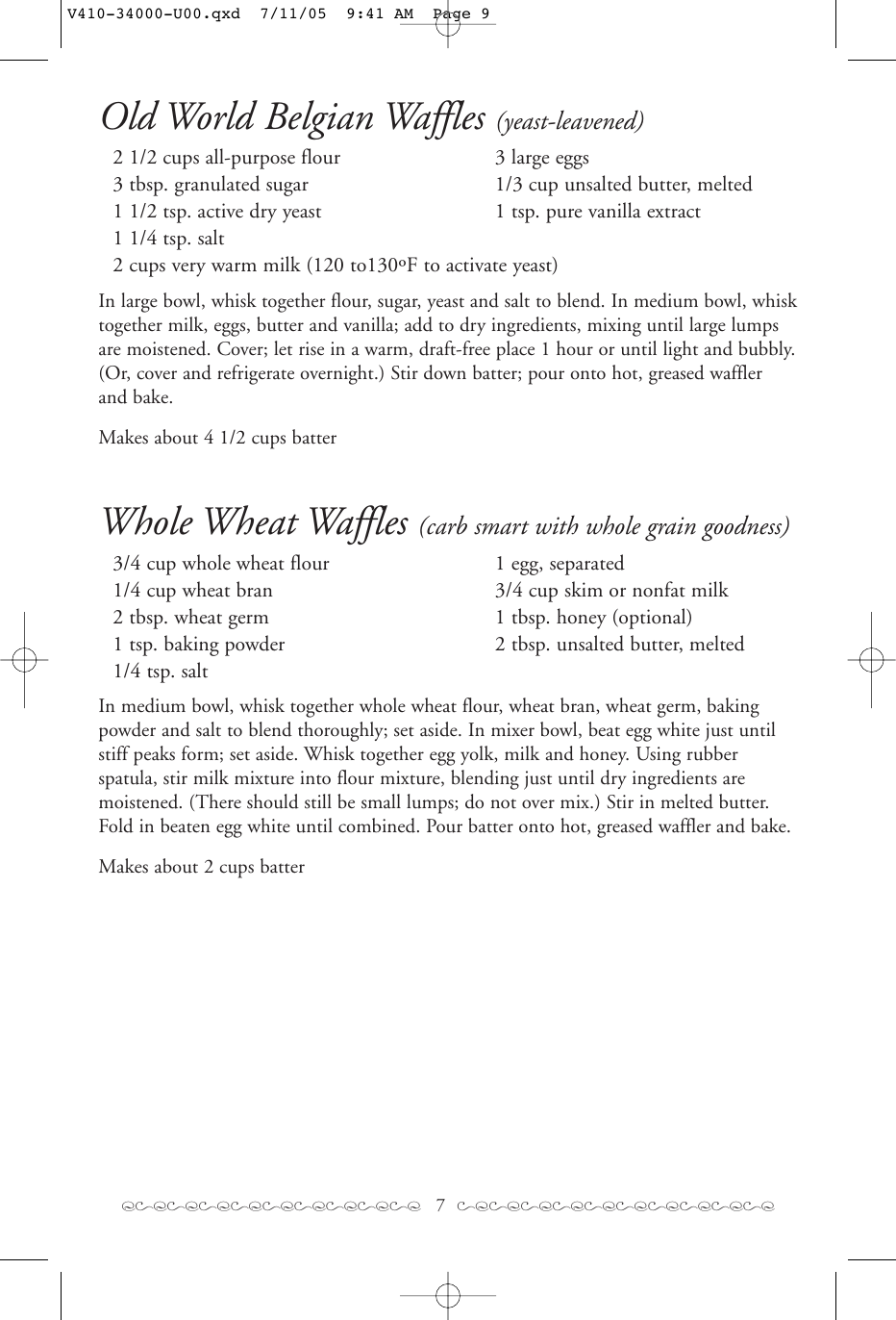 Page 8 of 11 - Villaware Villaware-Belgian-Waffler-Users-Manual- V410-34000-U00  Villaware-belgian-waffler-users-manual
