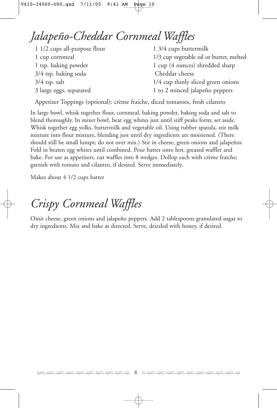 Page 9 of 11 - Villaware Villaware-Belgian-Waffler-Users-Manual- V410-34000-U00  Villaware-belgian-waffler-users-manual