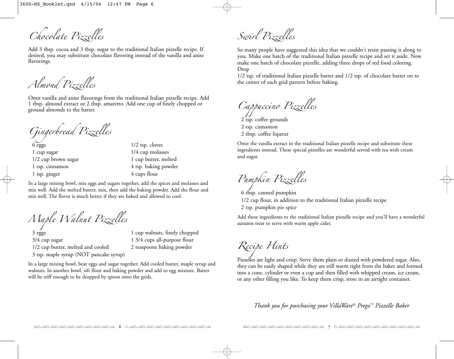 Page 4 of 4 - Villaware Villaware-V3600-Ns-Owner-S-Manual 3600-NS_Booklet