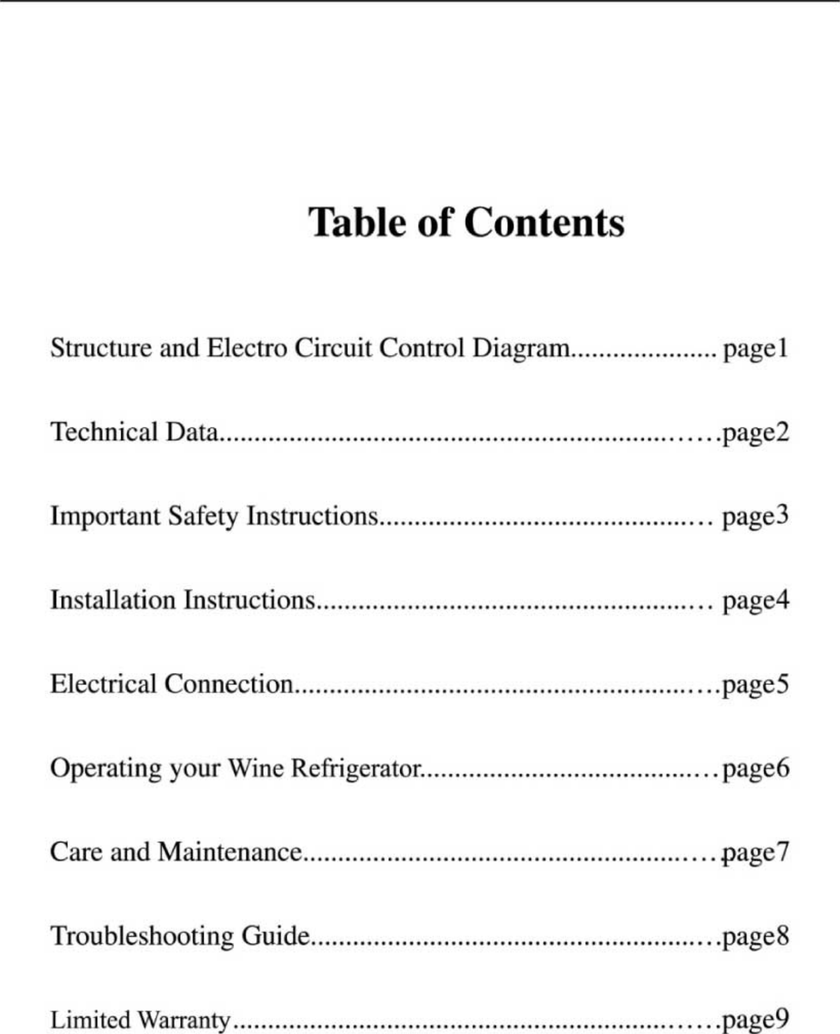 Page 2 of 12 - Vinotemp Vinotemp-Vt-28Teds-Users-Manual-  Vinotemp-vt-28teds-users-manual