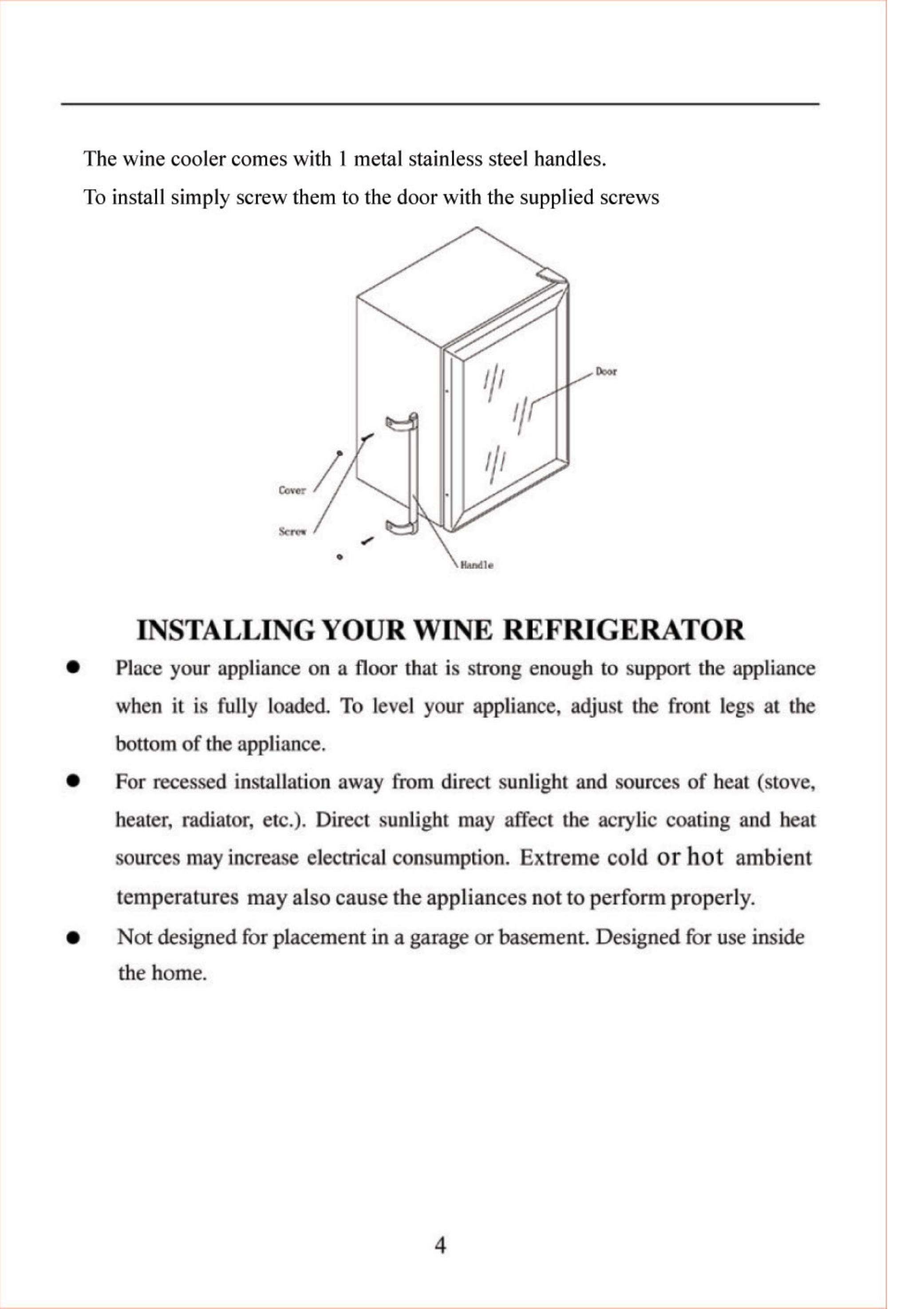 Page 6 of 12 - Vinotemp Vinotemp-Vt-28Teds-Users-Manual-  Vinotemp-vt-28teds-users-manual