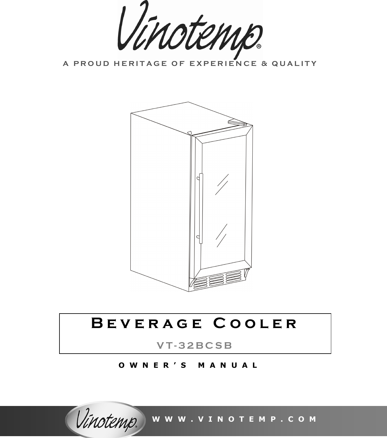 Page 1 of 12 - Vinotemp Vinotemp-Vt-32Bcsb-Users-Manual 081210 VT-32BCSBH Manual V2