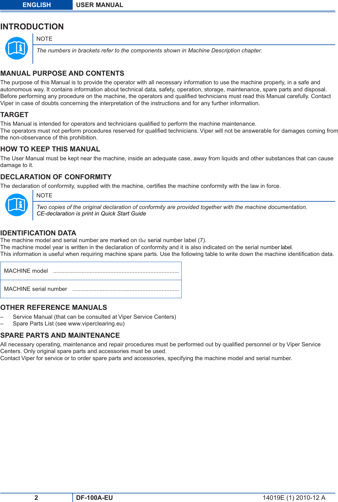 Page 3 of 11 - Viper Viper-Df-100A-Eu-Users-Manual