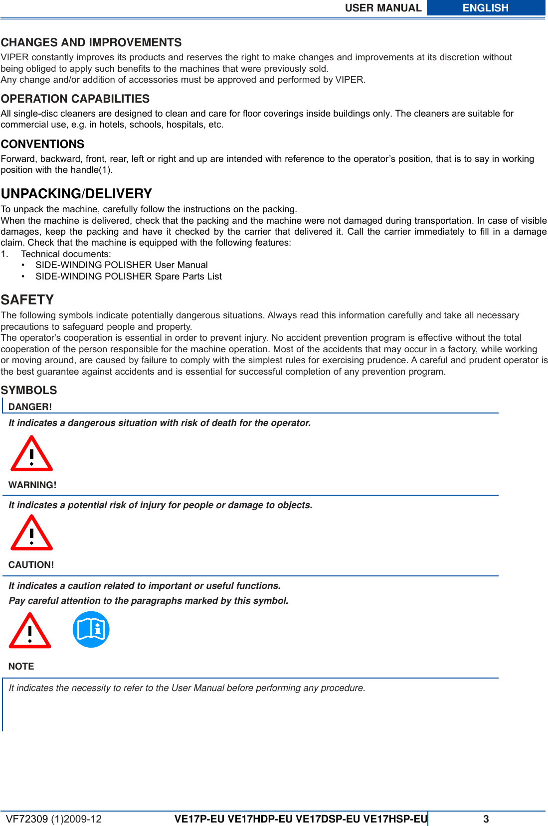 Page 4 of 11 - Viper Viper-Ve-17Dsp-Eu-Users-Manual User Manual VE17P-EU_VE17HDP-EU_VE17DSP-EU_VE17HSP-EU_VF72305_