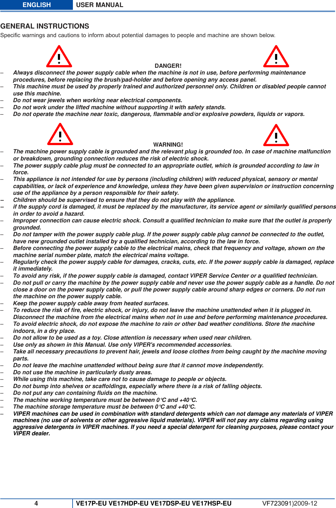 Page 5 of 11 - Viper Viper-Ve-17Dsp-Eu-Users-Manual User Manual VE17P-EU_VE17HDP-EU_VE17DSP-EU_VE17HSP-EU_VF72305_