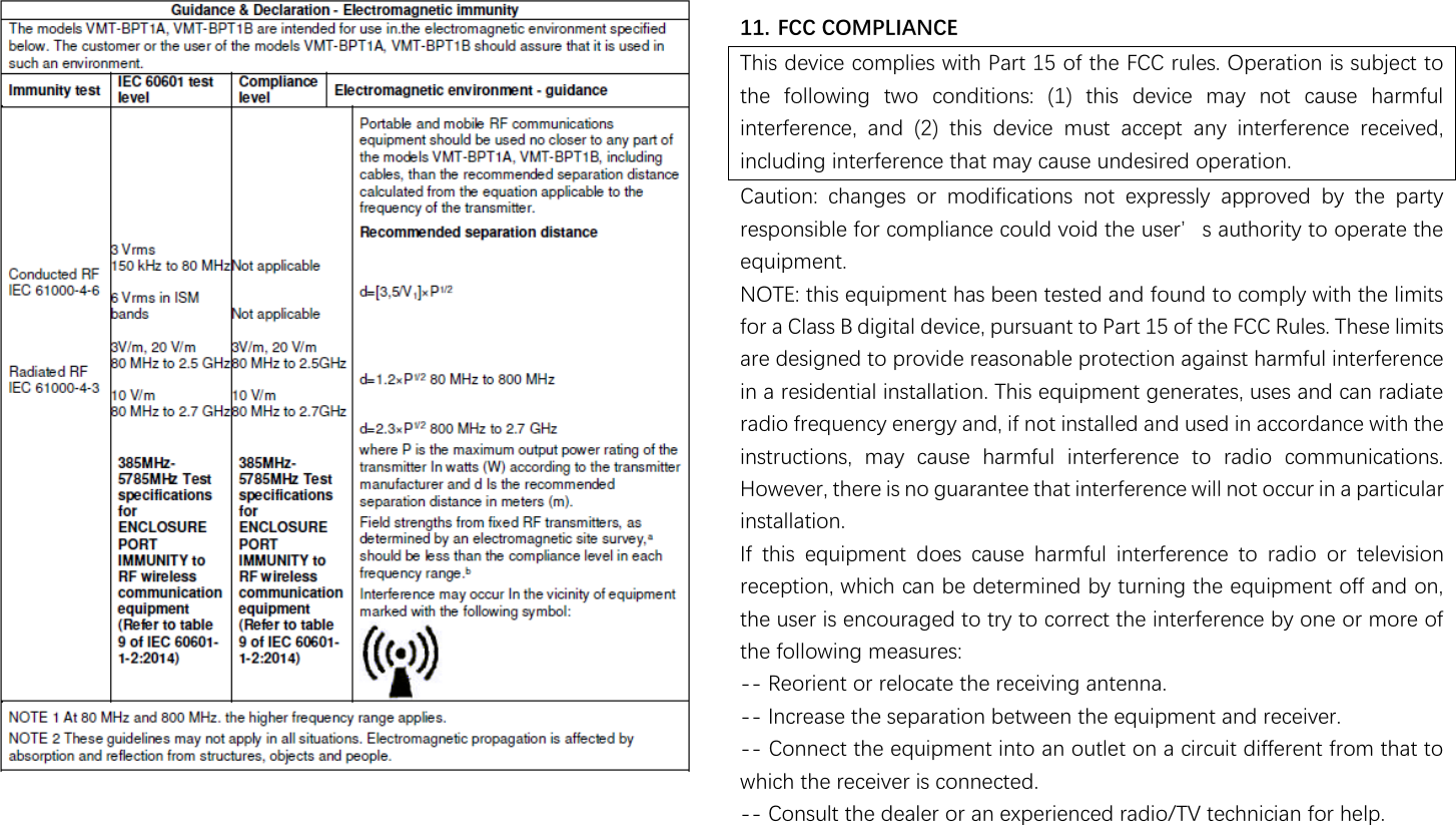                                                                  11. FCC COMPLIANCE This device complies with Part 15 of the FCC rules. Operation is subject to the  following  two  conditions:  (1)  this  device  may  not  cause  harmful interference,  and  (2)  this  device  must  accept  any  interference  received, including interference that may cause undesired operation. Caution:  changes  or  modifications  not  expressly  approved  by  the  party 瀅濸瀆瀃瀂瀁瀆濼濵濿濸澳濹瀂瀅澳濶瀂瀀瀃濿濼濴瀁濶濸澳濶瀂瀈濿濷澳瀉瀂濼濷澳瀇濻濸澳瀈瀆濸瀅瀠瀆澳濴瀈瀇濻瀂瀅濼瀇瀌澳瀇瀂澳瀂瀃濸瀅濴瀇濸澳瀇濻濸澳equipment. NOTE: this equipment has been tested and found to comply with the limits for a Class B digital device, pursuant to Part 15 of the FCC Rules. These limits are designed to provide reasonable protection against harmful interference in a residential installation. This equipment generates, uses and can radiate radio frequency energy and, if not installed and used in accordance with the instructions,  may  cause  harmful  interference  to  radio  communications. However, there is no guarantee that interference will not occur in a particular installation. If  this  equipment  does  cause  harmful  interference  to  radio  or  television reception, which can be determined by turning the equipment off and on, the user is encouraged to try to correct the interference by one or more of the following measures: -- Reorient or relocate the receiving antenna. -- Increase the separation between the equipment and receiver. -- Connect the equipment into an outlet on a circuit different from that to which the receiver is connected. -- Consult the dealer or an experienced radio/TV technician for help. 