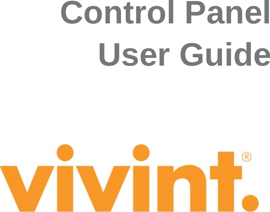    Control Panel  User Guide    