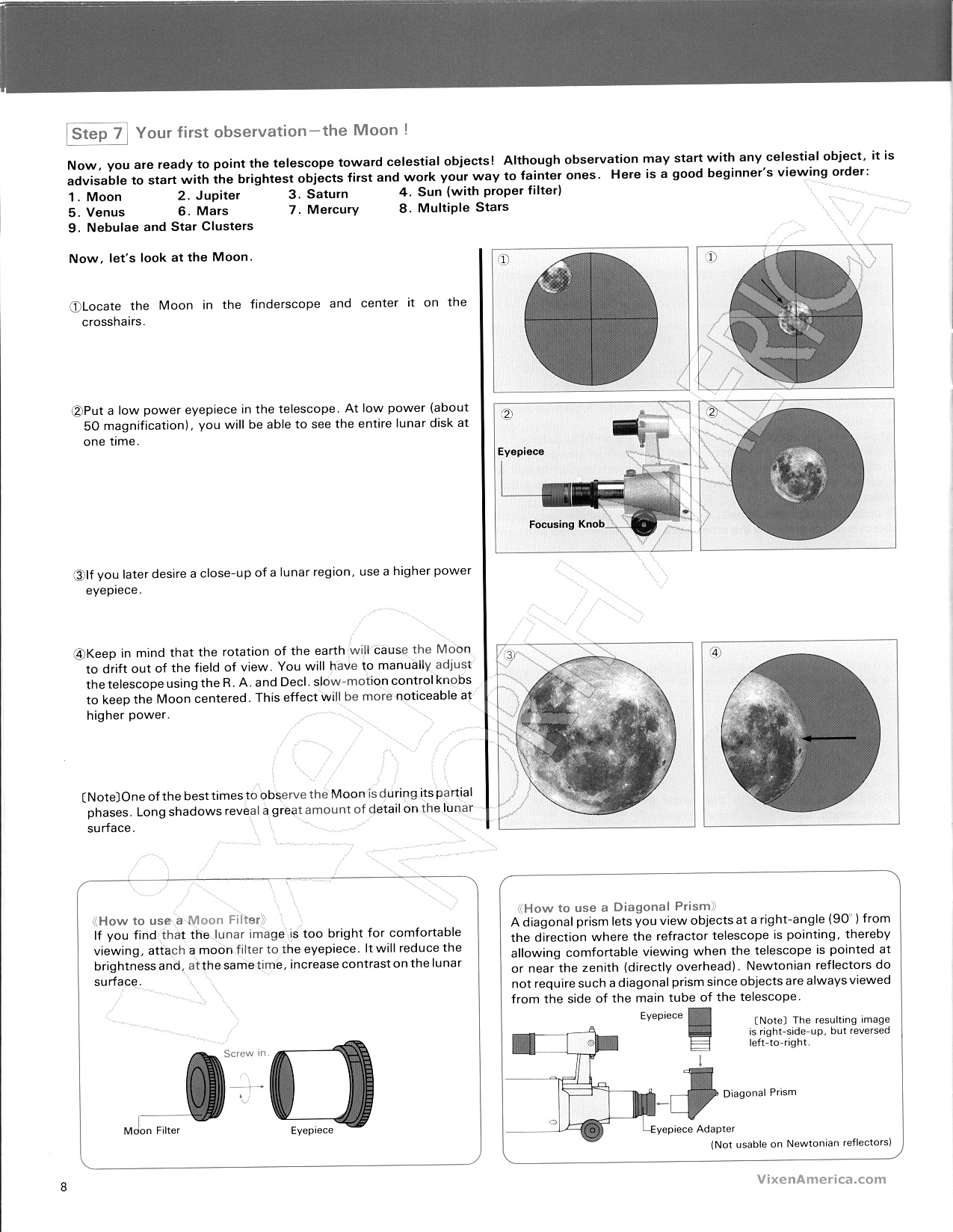 Page 8 of 10 - Vixen Vixen-Gp-Dx-Users-Manual-  Vixen-gp-dx-users-manual