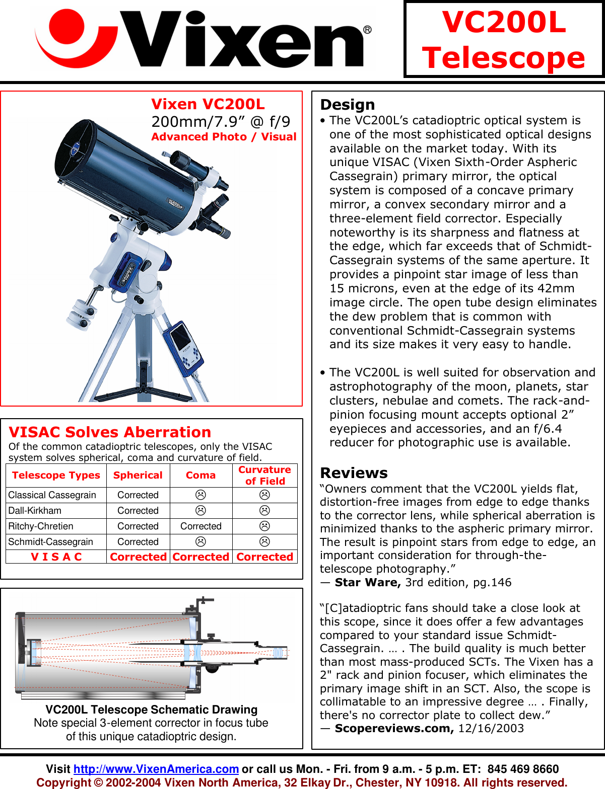 Page 1 of 1 - Vixen Vixen-Vc200L-Users-Manual- Vixen_Handout_VC200L_SX  Vixen-vc200l-users-manual