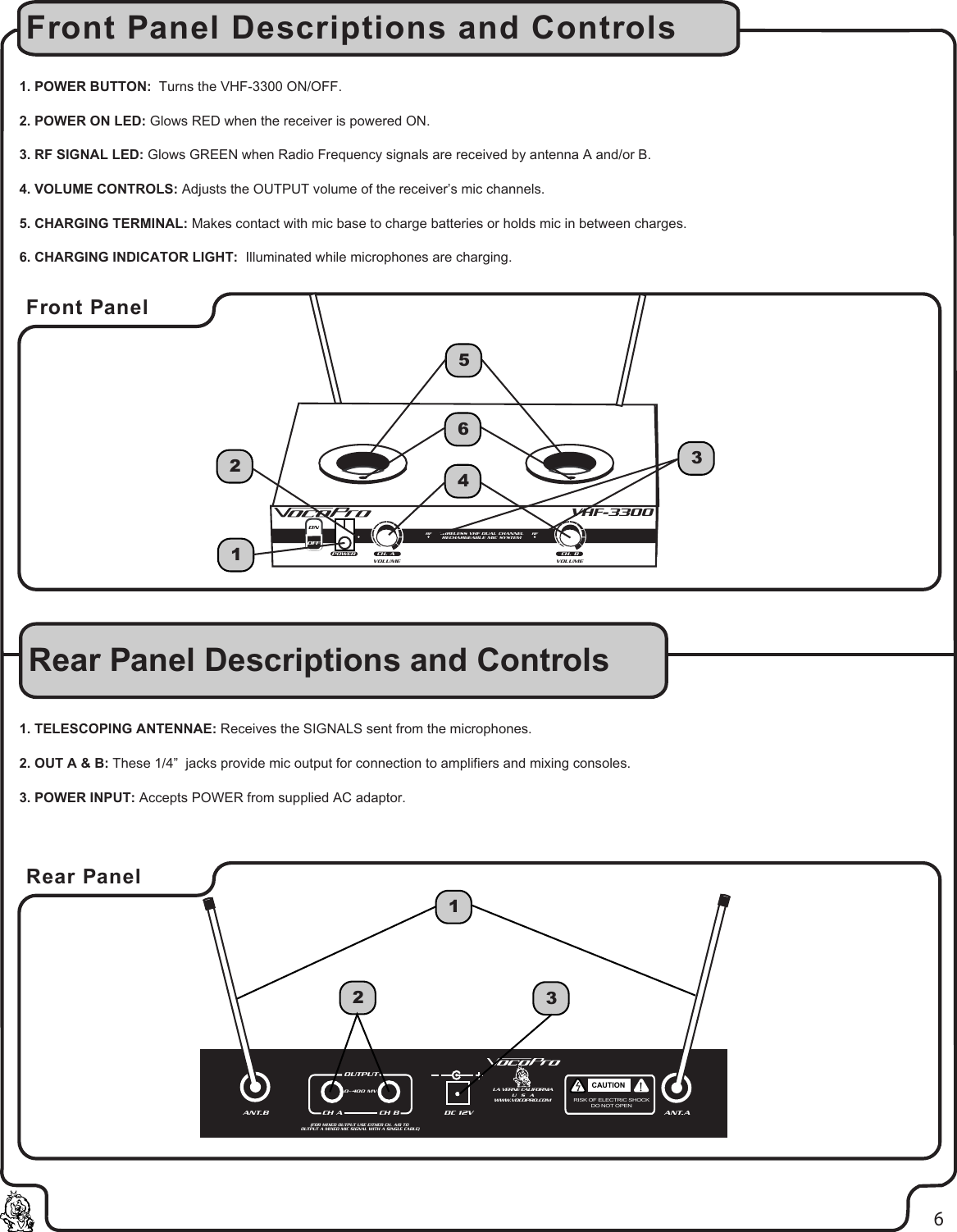 Page 7 of 11 - Vocopro Vocopro-Vhf-3300-Users-Manual- Pg 01 Cover  Vocopro-vhf-3300-users-manual