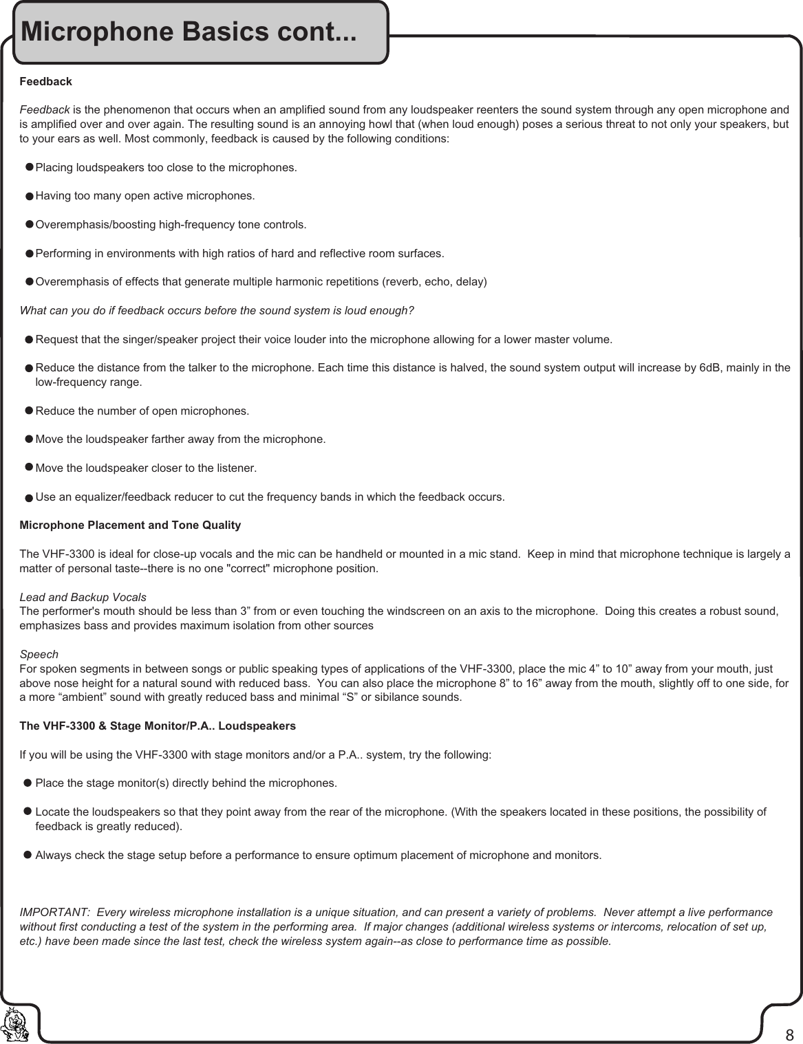 Page 9 of 11 - Vocopro Vocopro-Vhf-3300-Users-Manual- Pg 01 Cover  Vocopro-vhf-3300-users-manual