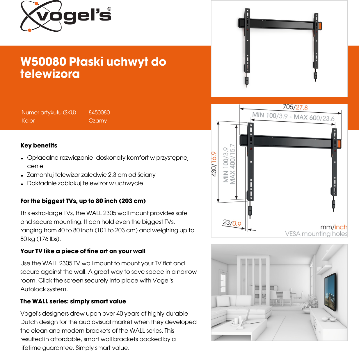 Page 1 of 2 - Leaflet Version 4.0  W50080-Paski-uchwyt-do-telewizora-2157-pl