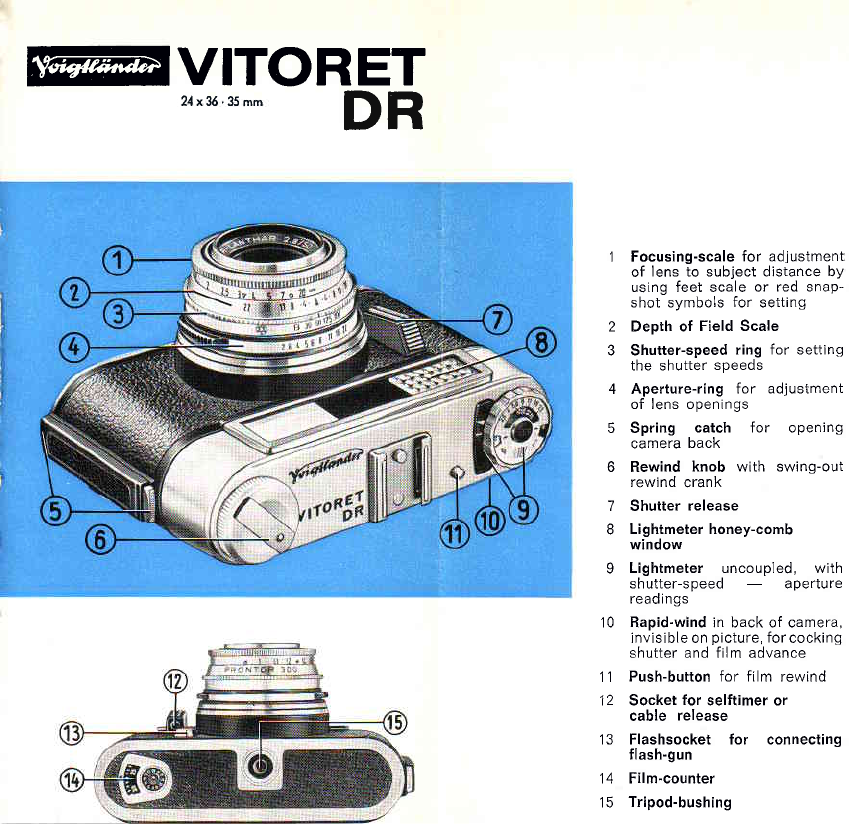 More Manuals Listed Voigtlander Vitoret D Rapid Camera Instruction Leaflet 