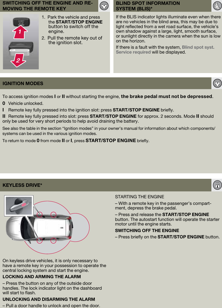 Page 3 of 8 - Volvo 2013 XC60 Quick Guide 2013-Volvo-XC60-Quick-Guide