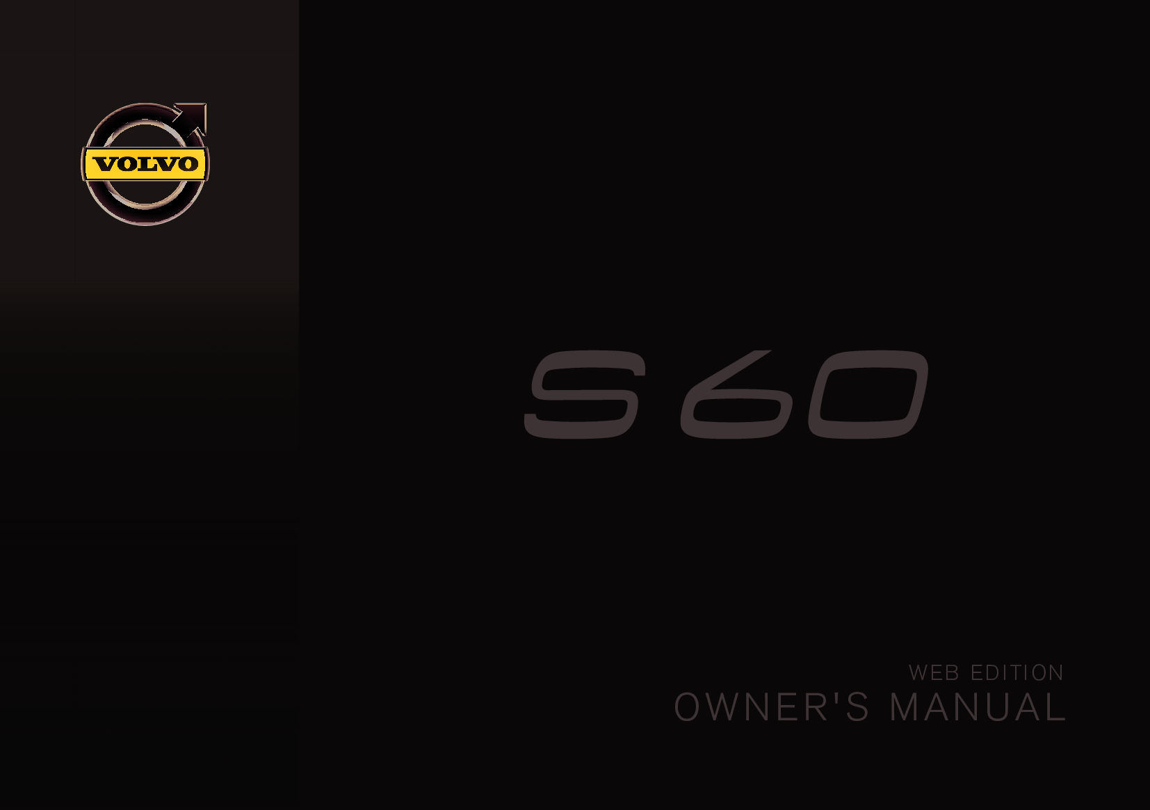 Volvo 2015 S60 Owner's Manual Owners v1