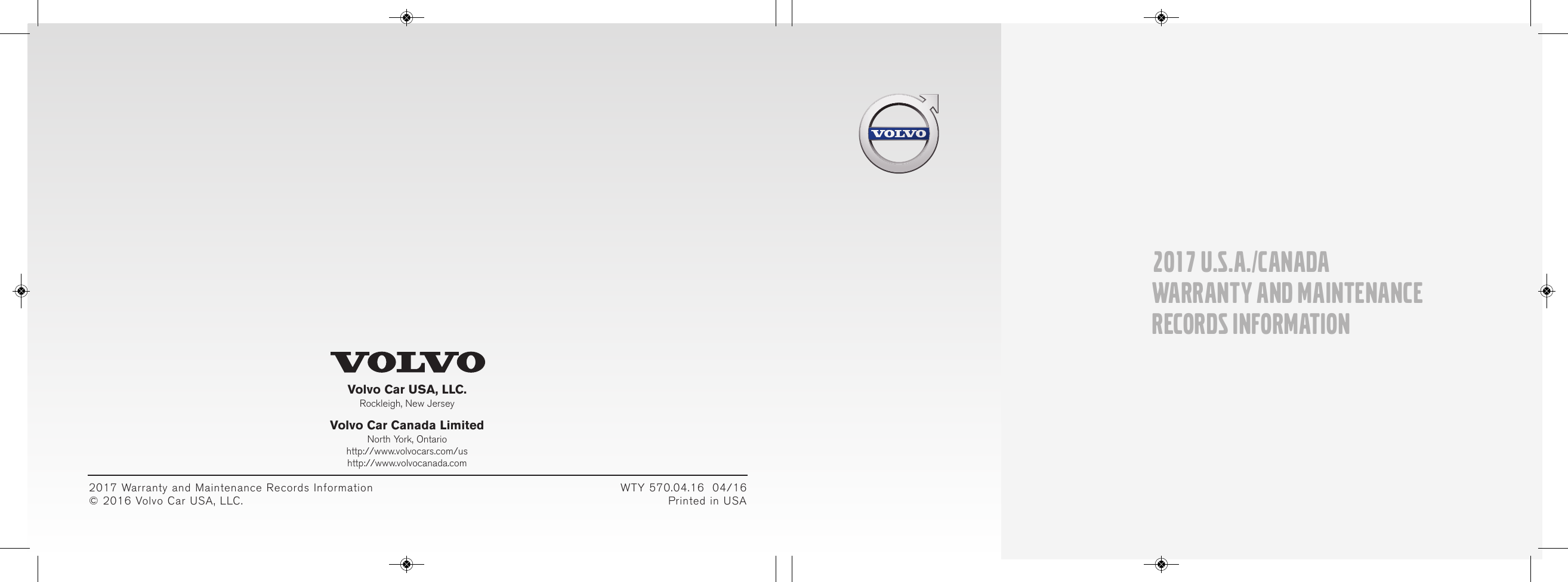 Volvo 2016_Wty_Manual_Cover.qxp_2006 Consumer Rights Cvr Warranty