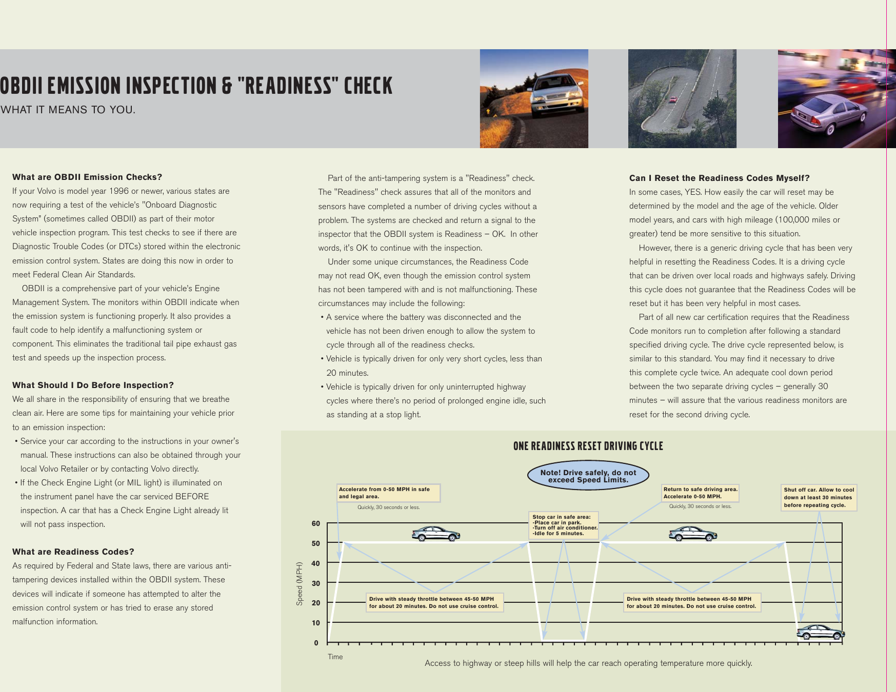 Page 2 of 2 - Volvo Readiness. 2005 OBD II Emission Inspection Check