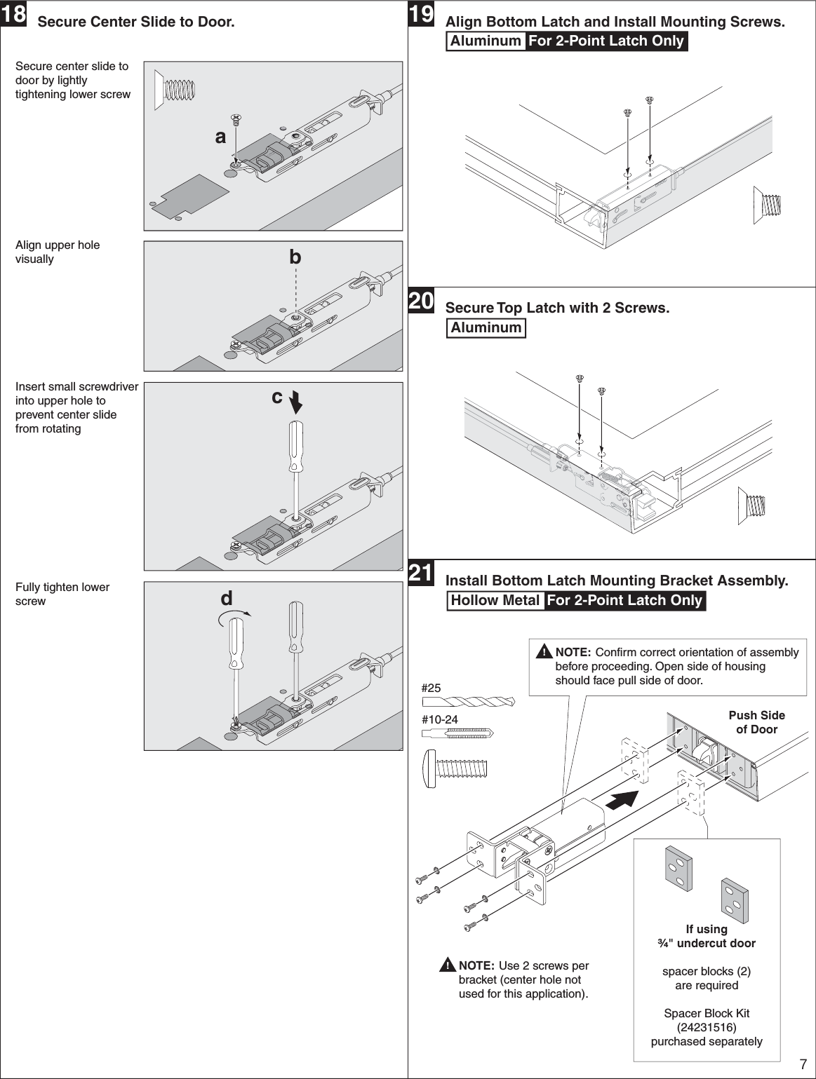 Page 7 of 12 - Von Duprin 23970734_g 98/9949 Metal Door Installation Instructions 105677