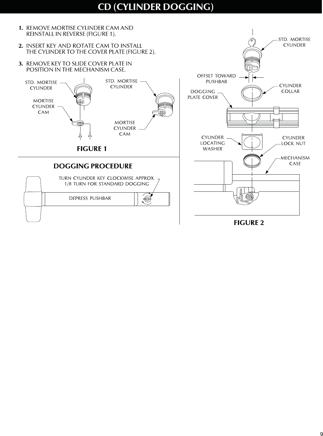 Page 9 of 12 - Von Duprin  HH98/9927 & HH98/9927-F Installation Instructions 109256