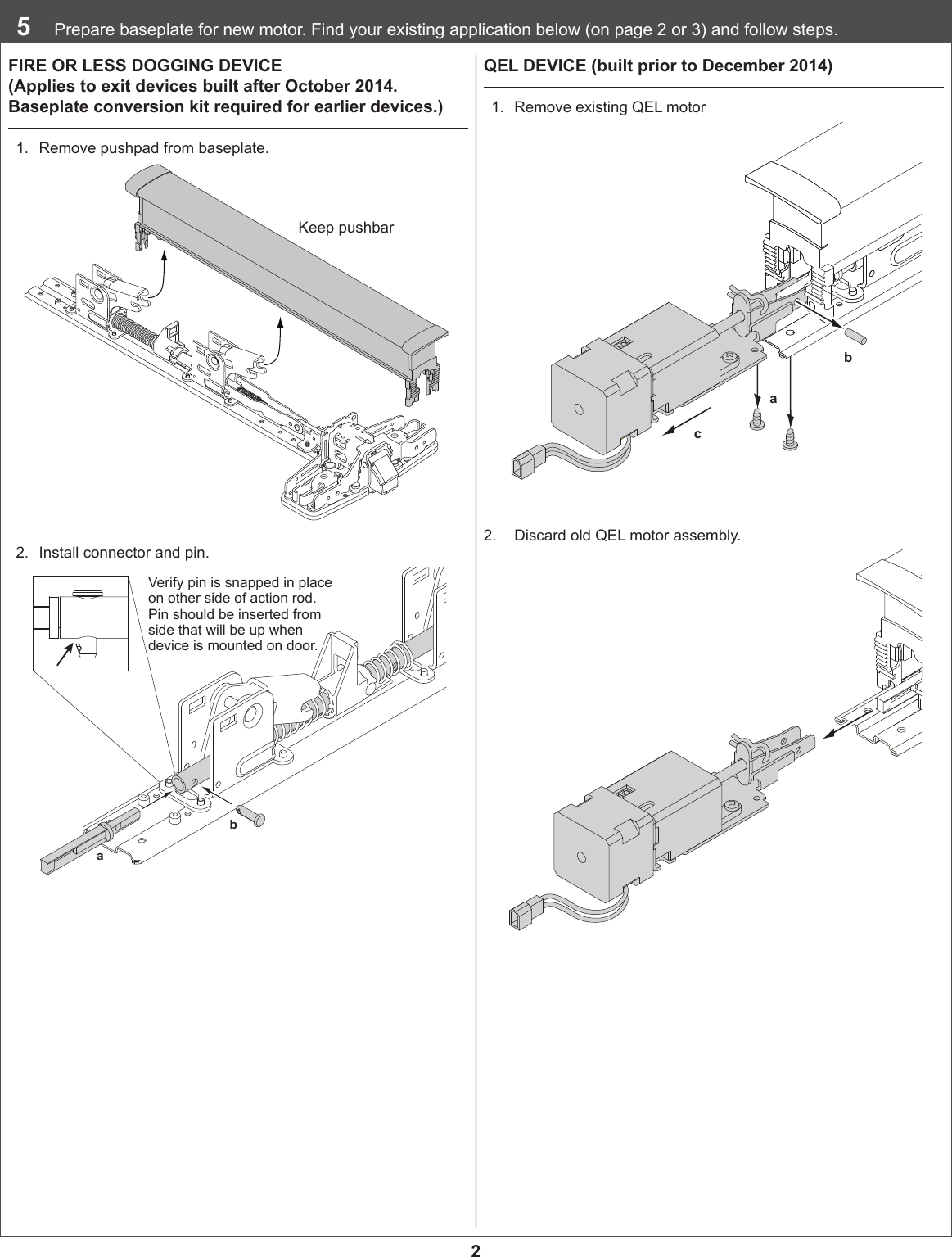 Page 2 of 8 - Von Duprin QEL Conversion Kit For 98/99 Series 110745