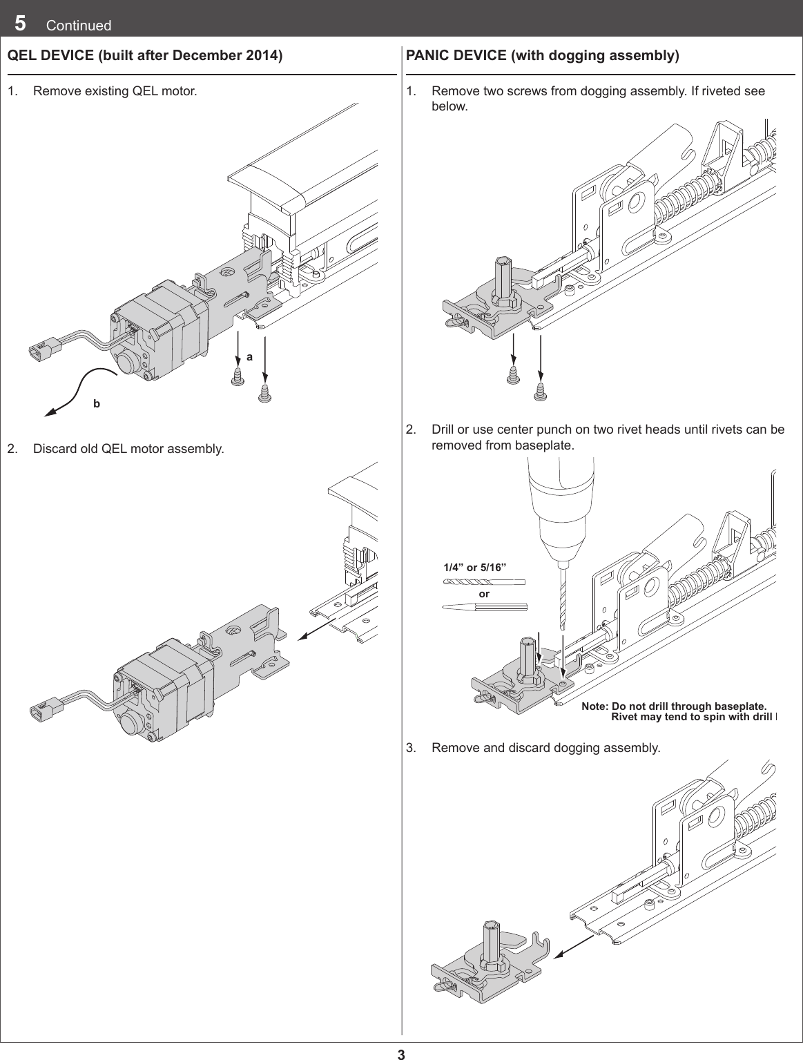 Page 3 of 8 - Von Duprin QEL Conversion Kit For 98/99 Series 110745