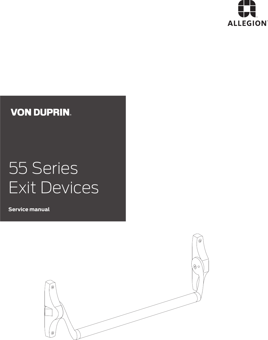 Von Duprin 55 Series Exit Device Parts Manual 108720