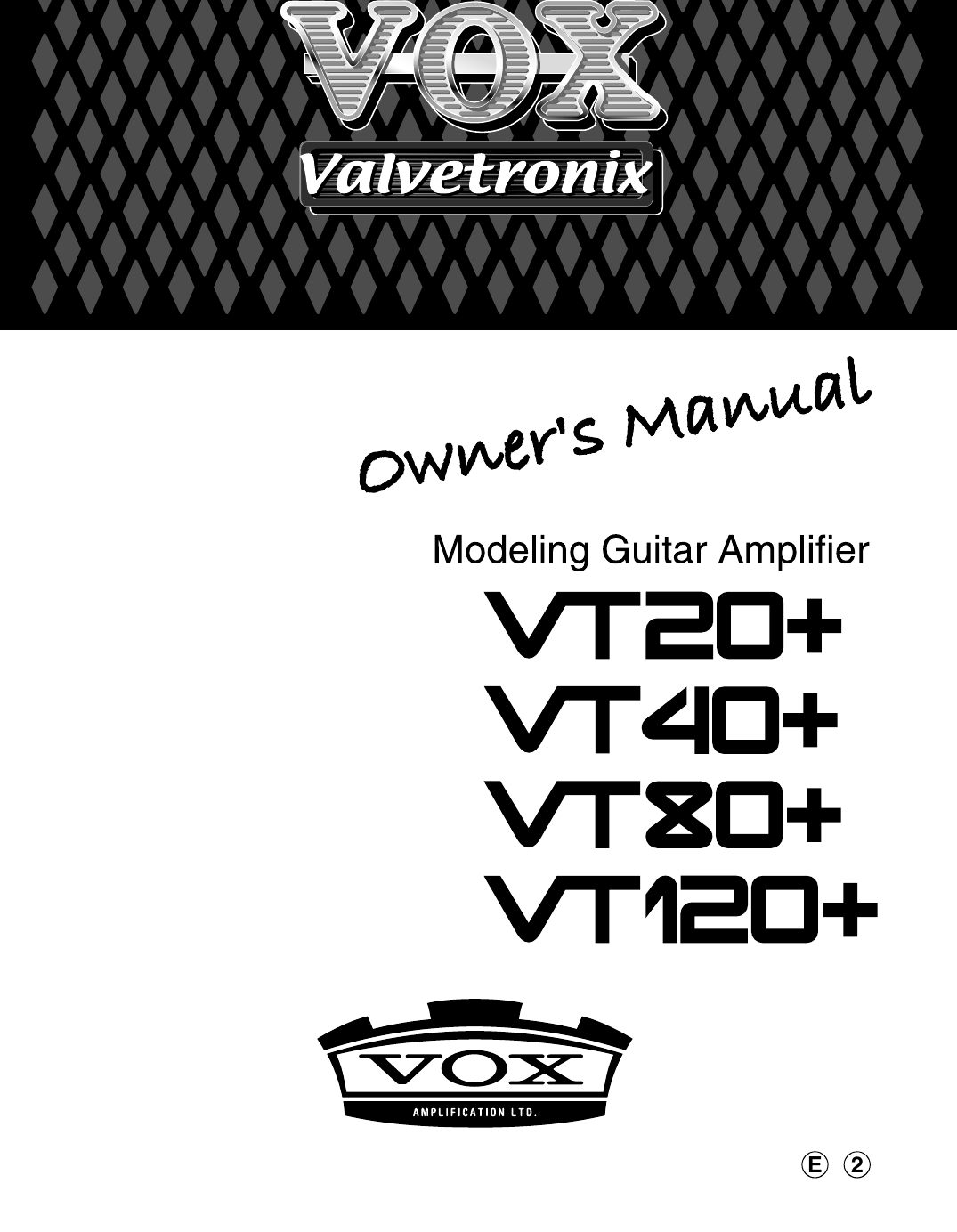 Vox Vt120 Users Manual VT20+/40+/80+/120+ Owner's