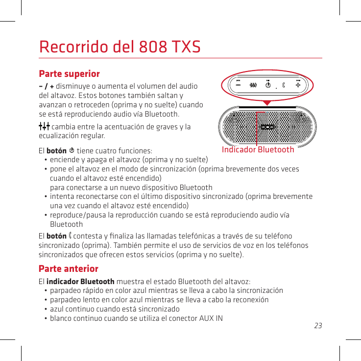 Page 23 of Voxx Accessories SP370 Bluetooth wireless speaker User Manual 