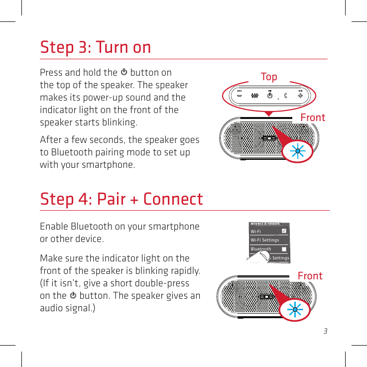 Page 3 of Voxx Accessories SP370 Bluetooth wireless speaker User Manual 