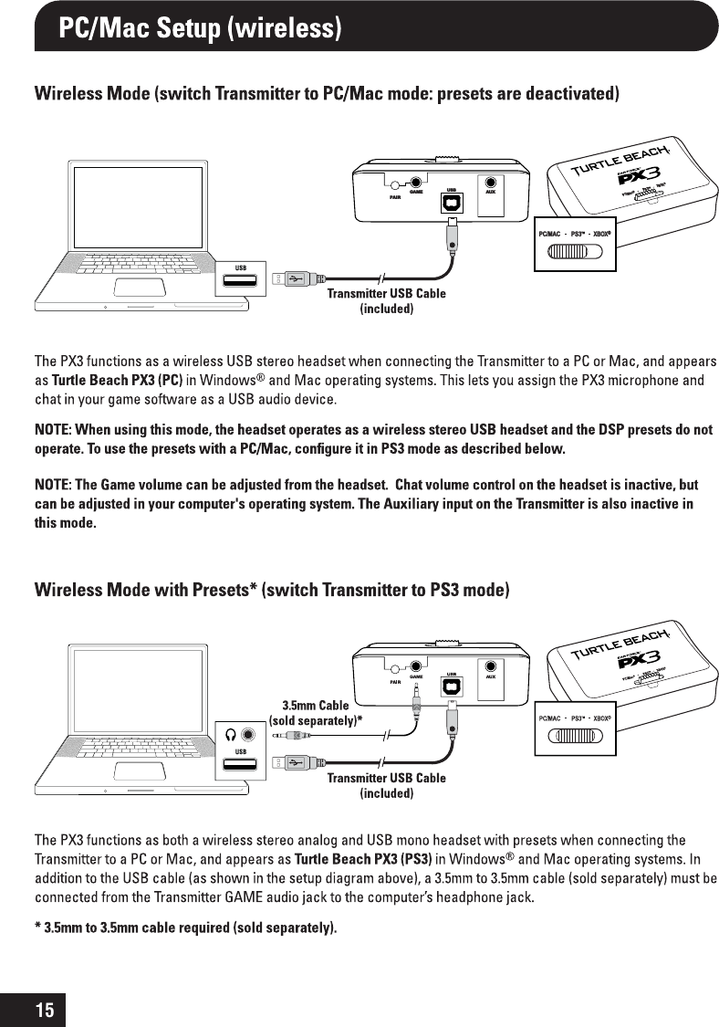 Page 18 of Voyetra Turtle Beach TB2241 PX3 TX User Manual manual part 1